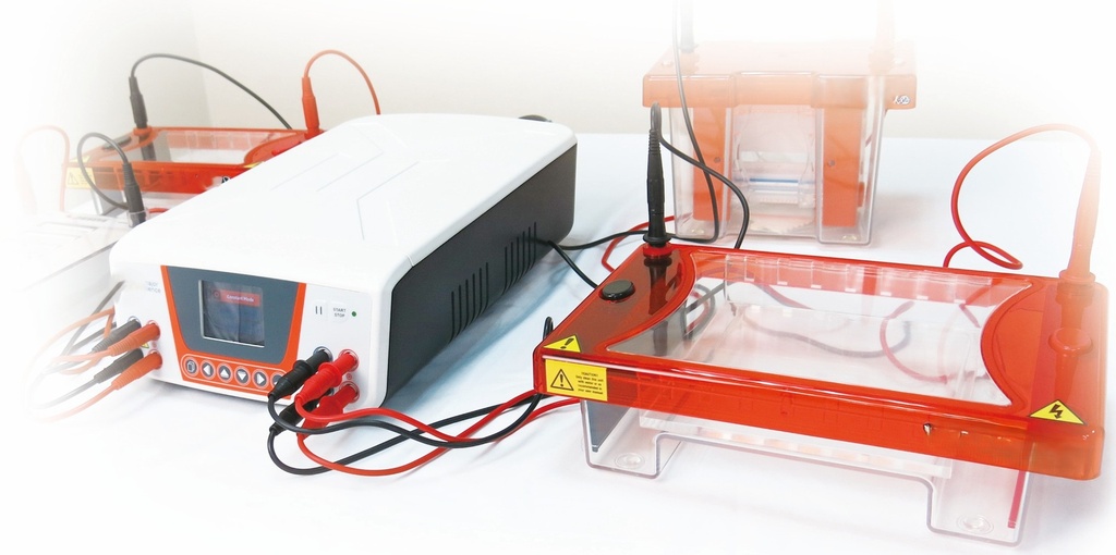 Electrophoresis gel tank for SafeBlue System (without amber filter lid and red/black cables)